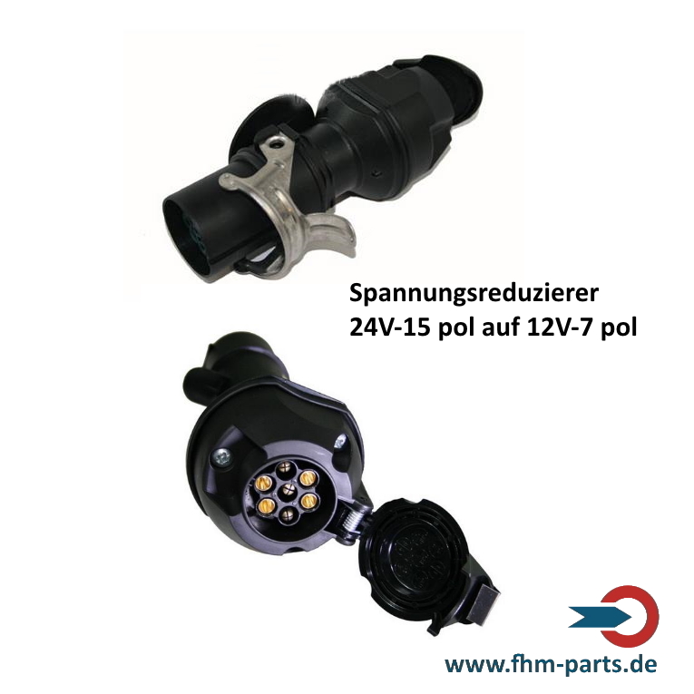 Spannungsreduzierer 24V-15 pol auf 12V-7 pol