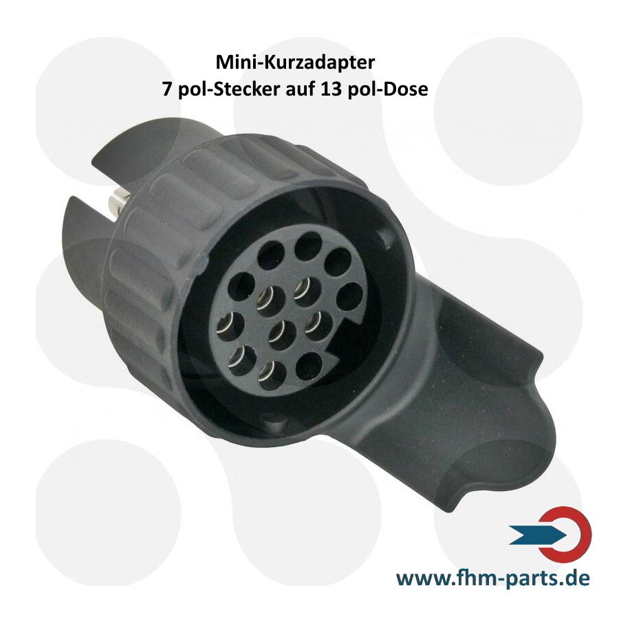 Mini-Kurzadapter 12 V 7auf 13 pol.