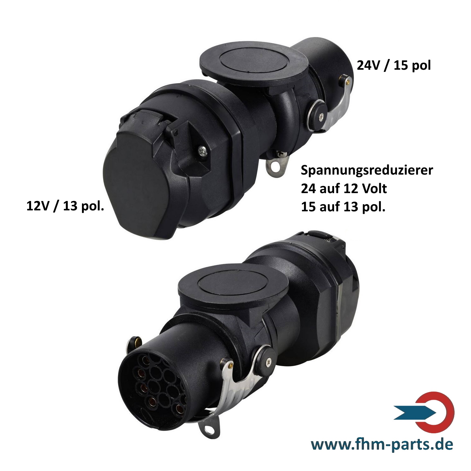 Spannungsreduzierer 24V-15pol. auf 12V-13-pol.
