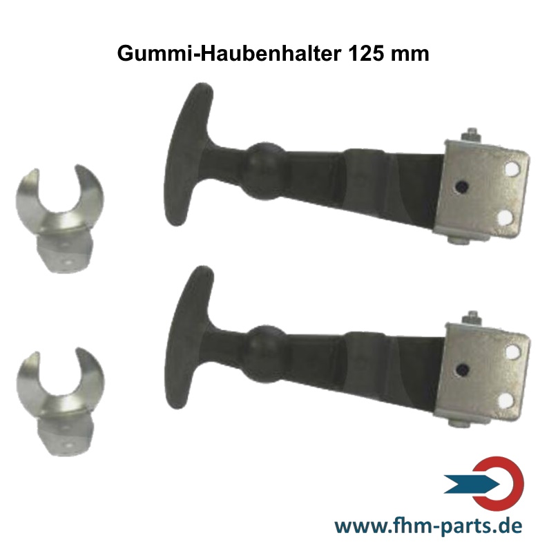 2x Haubenhalter Gummi mittellang 120 mm Hauben Spanner für Traktor Anhänger