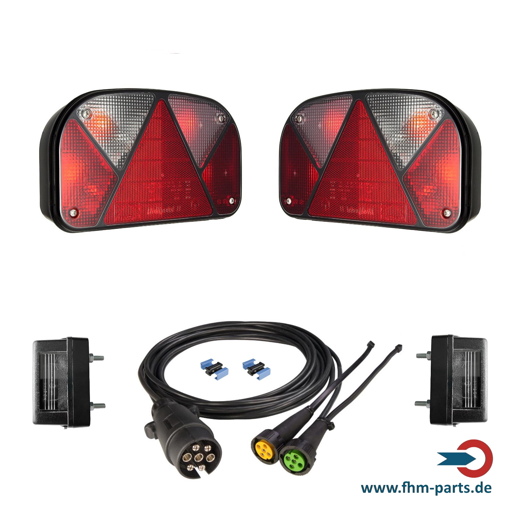 Aspöck Multipoint II Leuchtenset Lichtanlage mit Kabel und Stecker 7 pol
