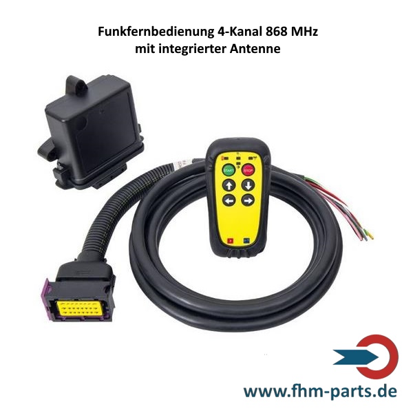 Funkfernbedienung 4 Befehle mit integrierter Antenne